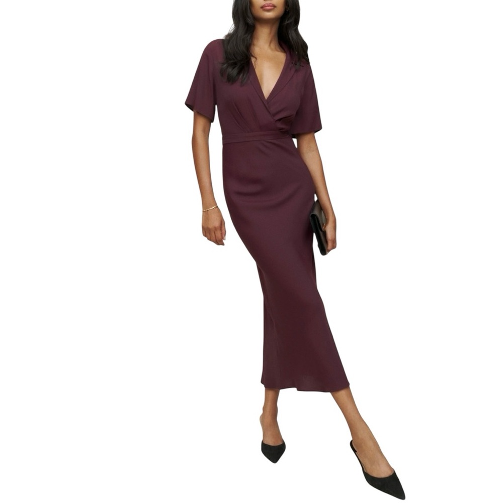 Reformation Burgundy Maxi Dress